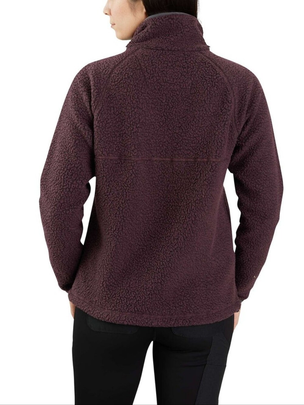 Carhartt Women’s Relaxed Fit Sherpa Quarter-Snap Fleece Pullover - Picture 2 of 12